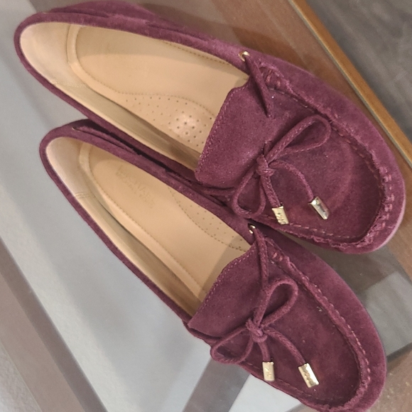 Michael Kors Burgundy suede boat shoes loafers 6 - Picture 6 of 9